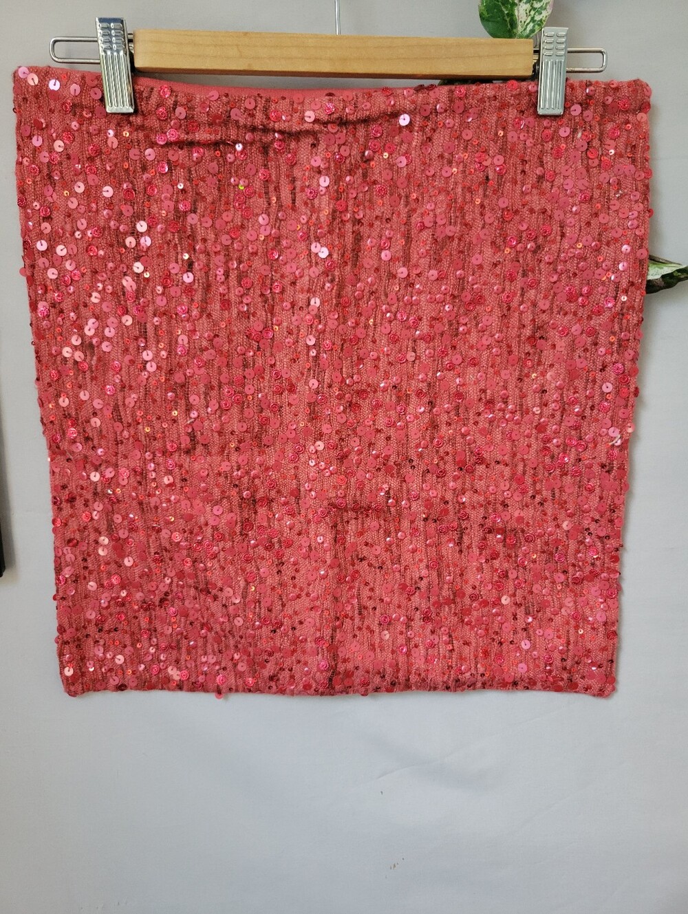 West Elm Silk Sequin Throw Pillow Cover Red 16 x 16